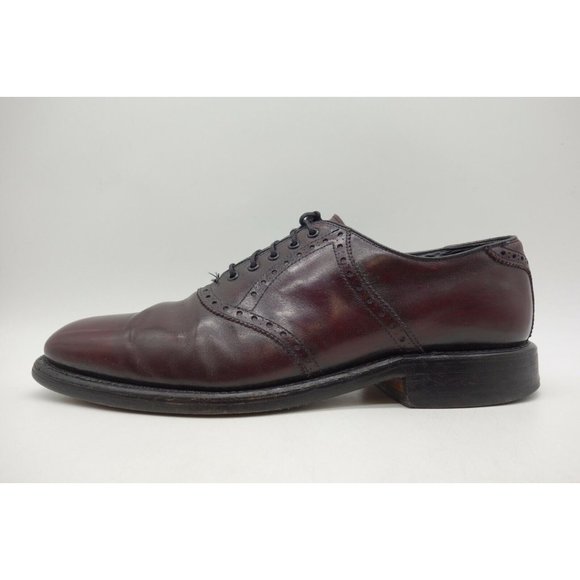 Foot Joy FJ Burgundy Leather Lace Up Saddle Oxfords Shoes Men\'s 10.5 A main image 11
